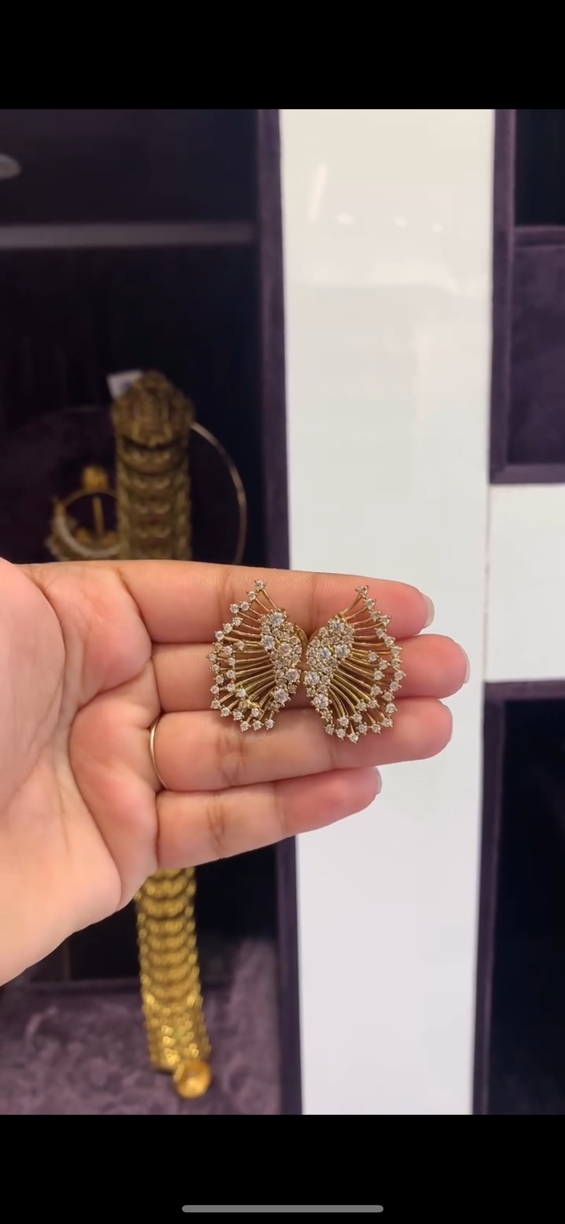 Beautiful trendy butterfly earrings