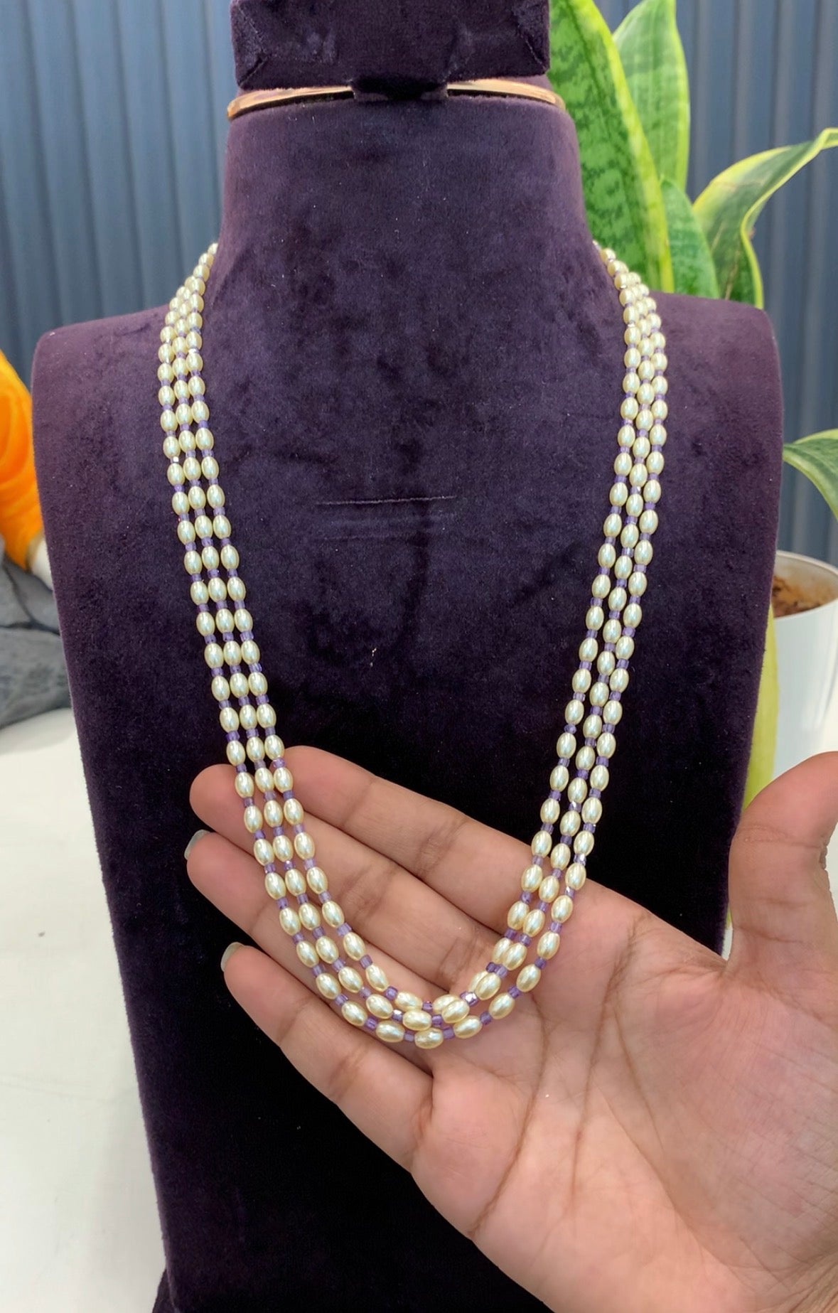 Beautiful 3 line customised beads set