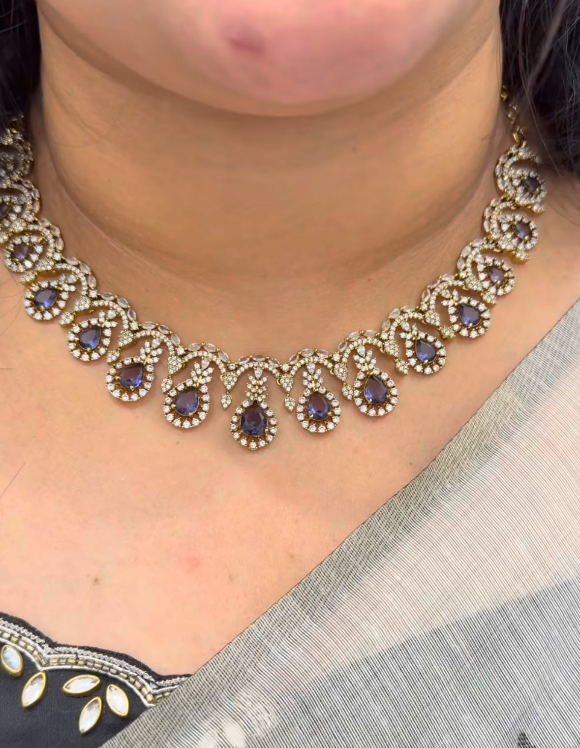 Beautiful purple stone necklace