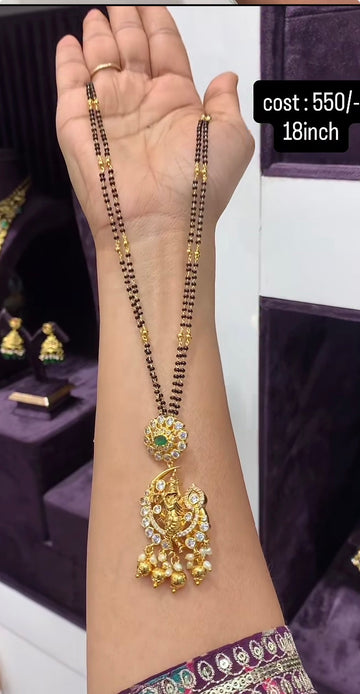 Beautiful krishna pendent with Backbeads with 18inches