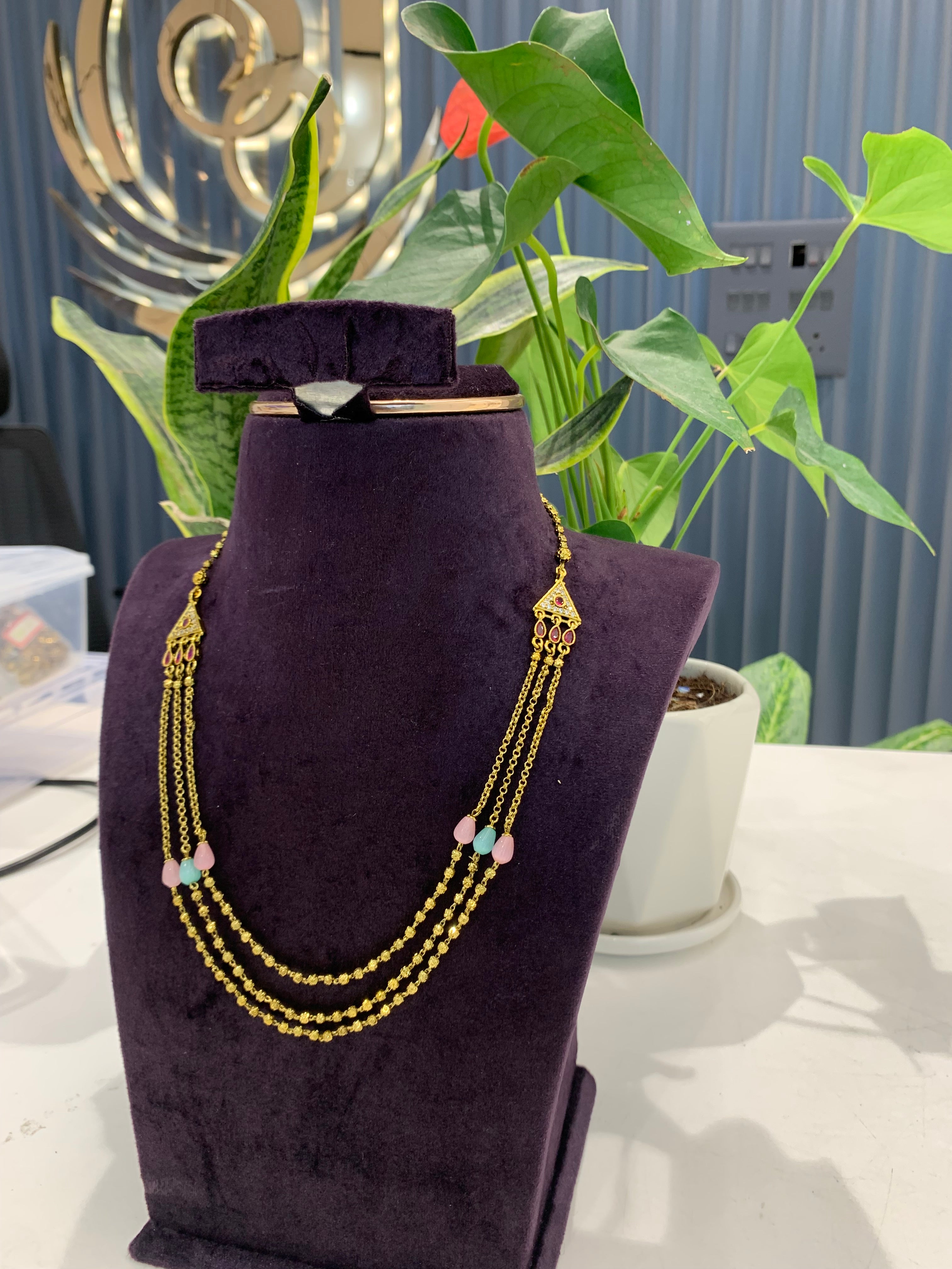 Beautiful customised mehandhi polish step chain