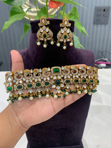 Beautiful moissanite stone premium chocker