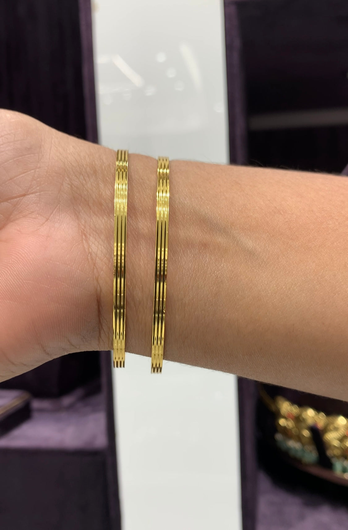 Beautiful microplated gold bangles