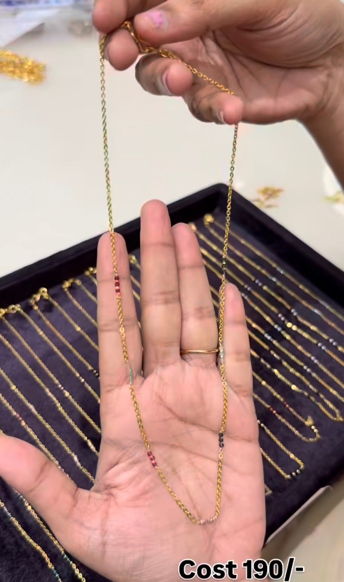 Beautiful Multi Colour simple Chandraharam chain