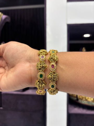 Beautiful Multi stone Nakshi Bnagles