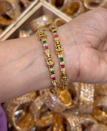 Beautiful Multi stone Lakshmidevi Bangles