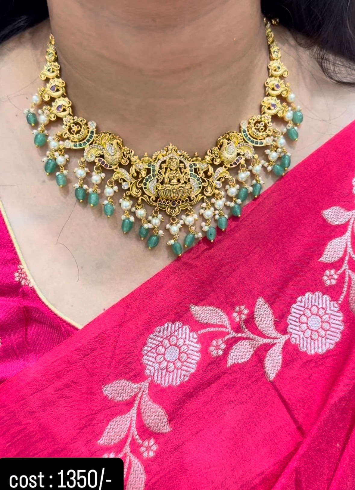Beautiful Lakshmidevi Idol Necklace