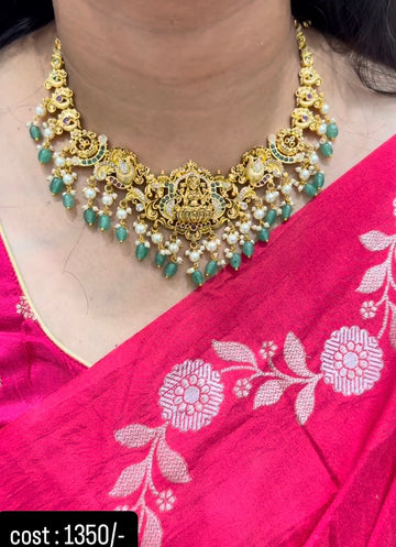 Beautiful Lakshmidevi Idol Necklace