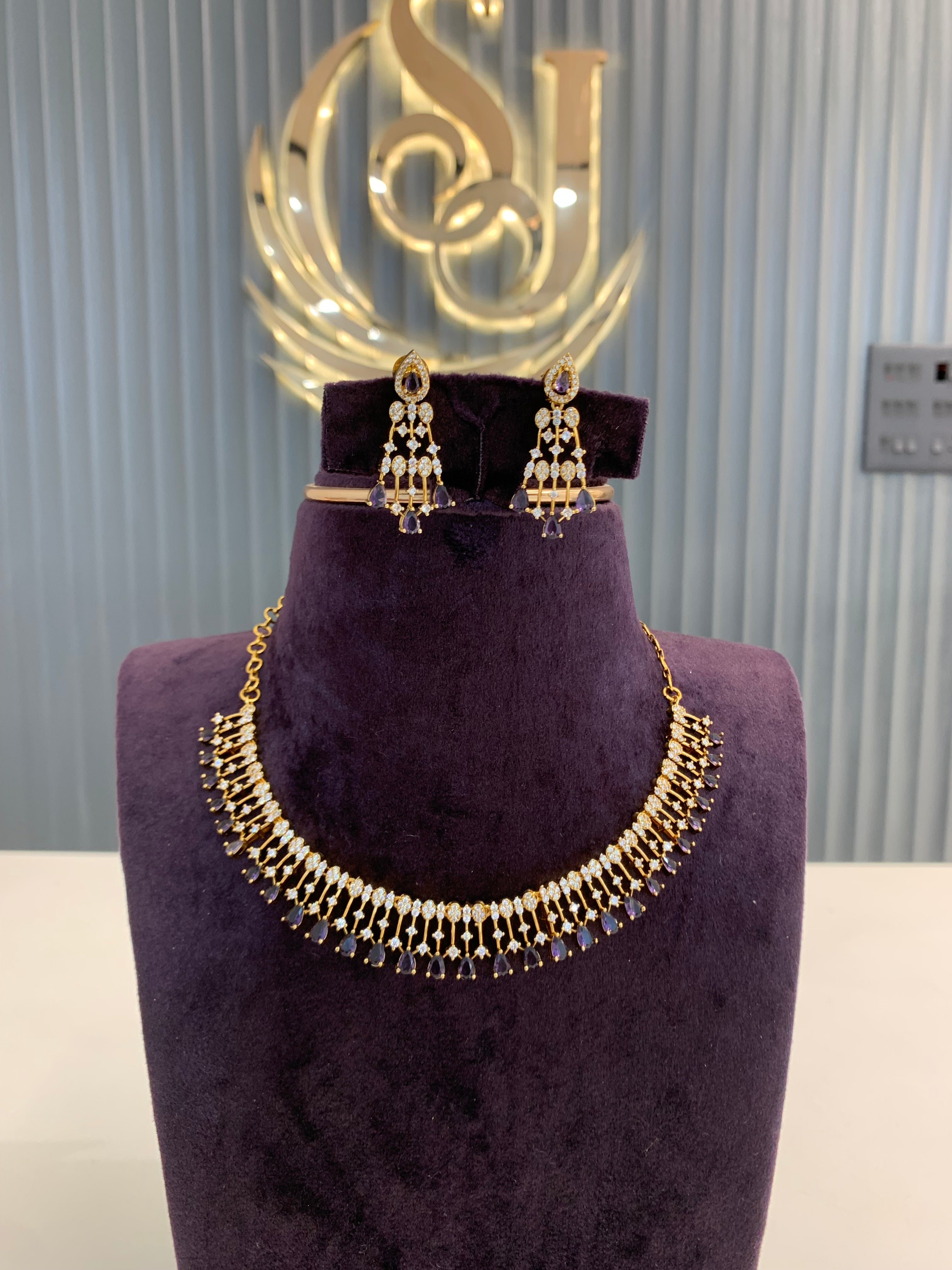 Beautiful Purple Stone Necklace