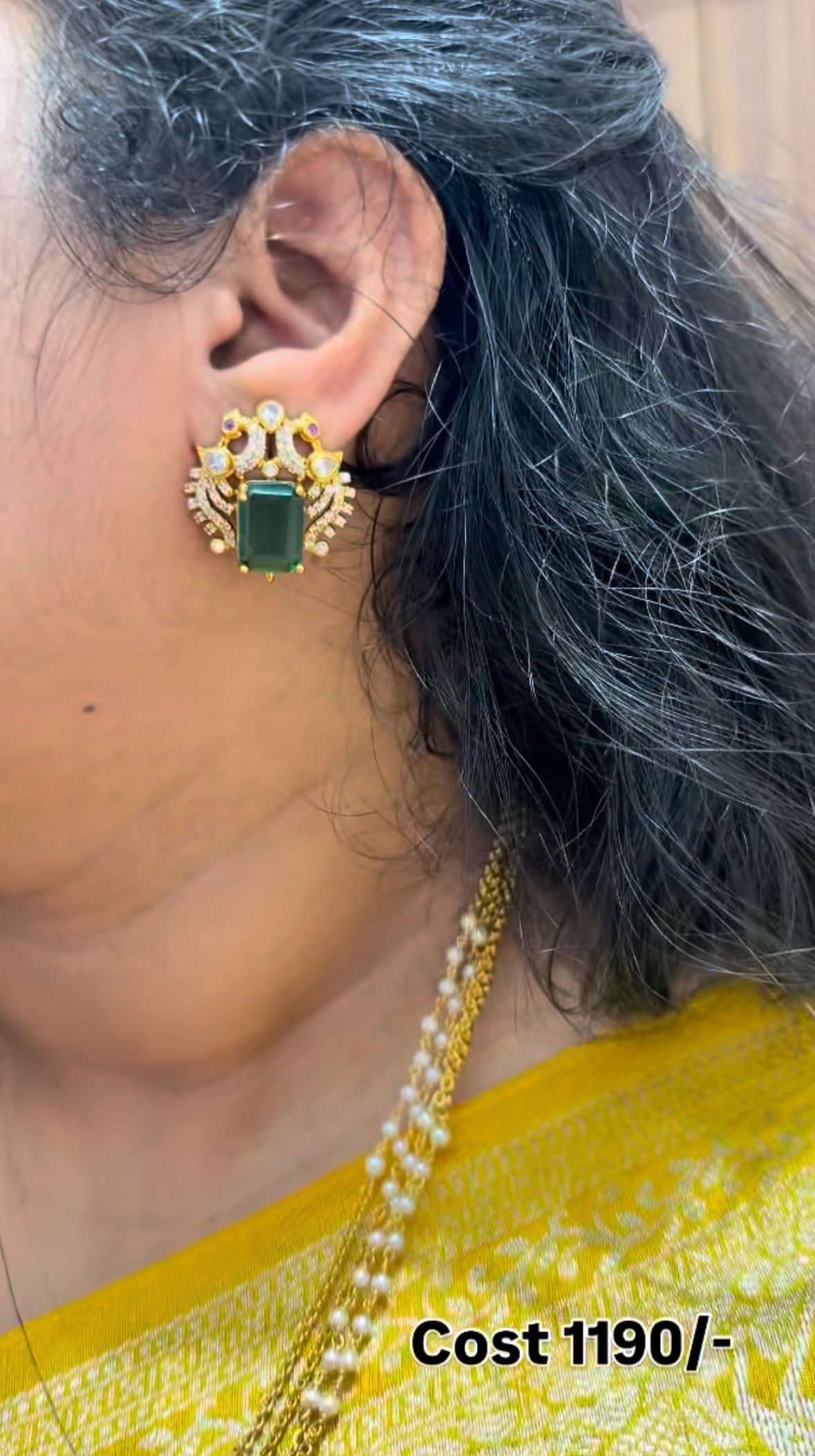 Beautiful Pendents with 2 step Chandraharam Chain