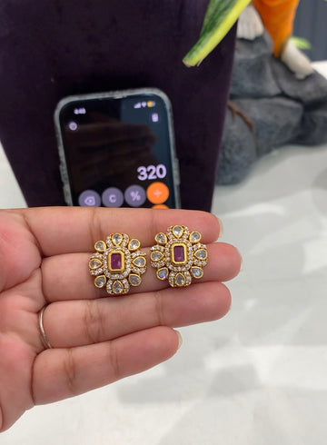 Beautiful Ruby stone stud @ashadam offer