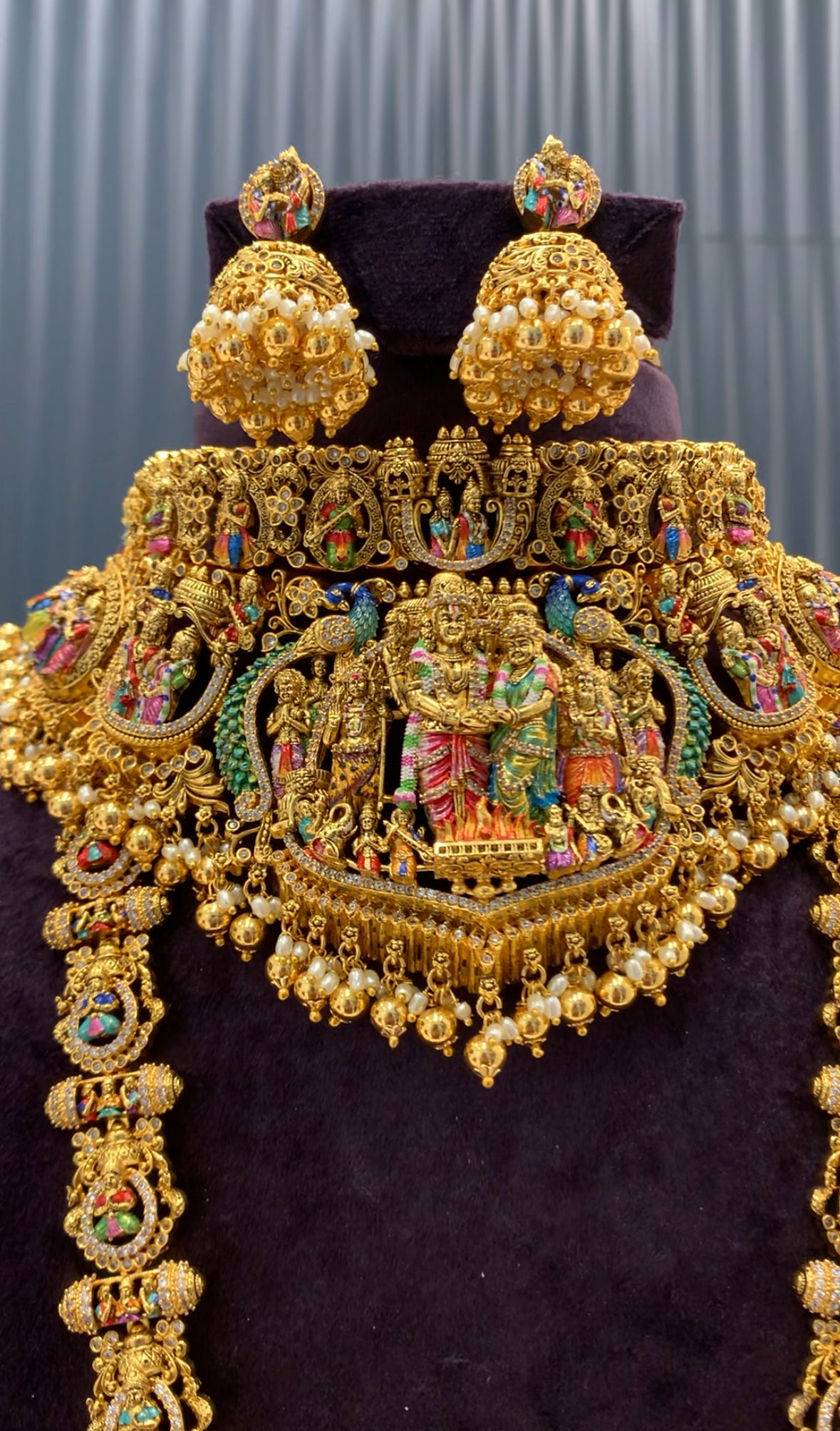 Beautiful srinivasa kalyanam combo set (chocker + haram +jumkies+vaddanam)prebook 20 days