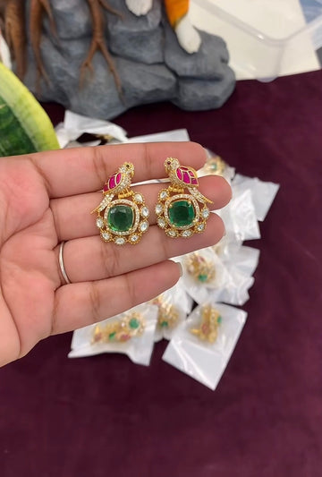 Beautiful jadav parrot  earrings