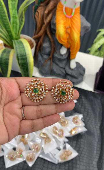 Beautiful green stone studs