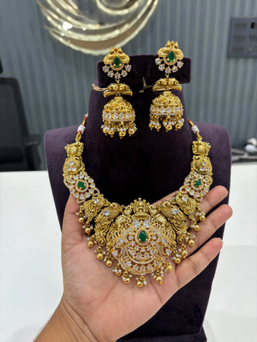 Beautiful nakshi 3D short necklace