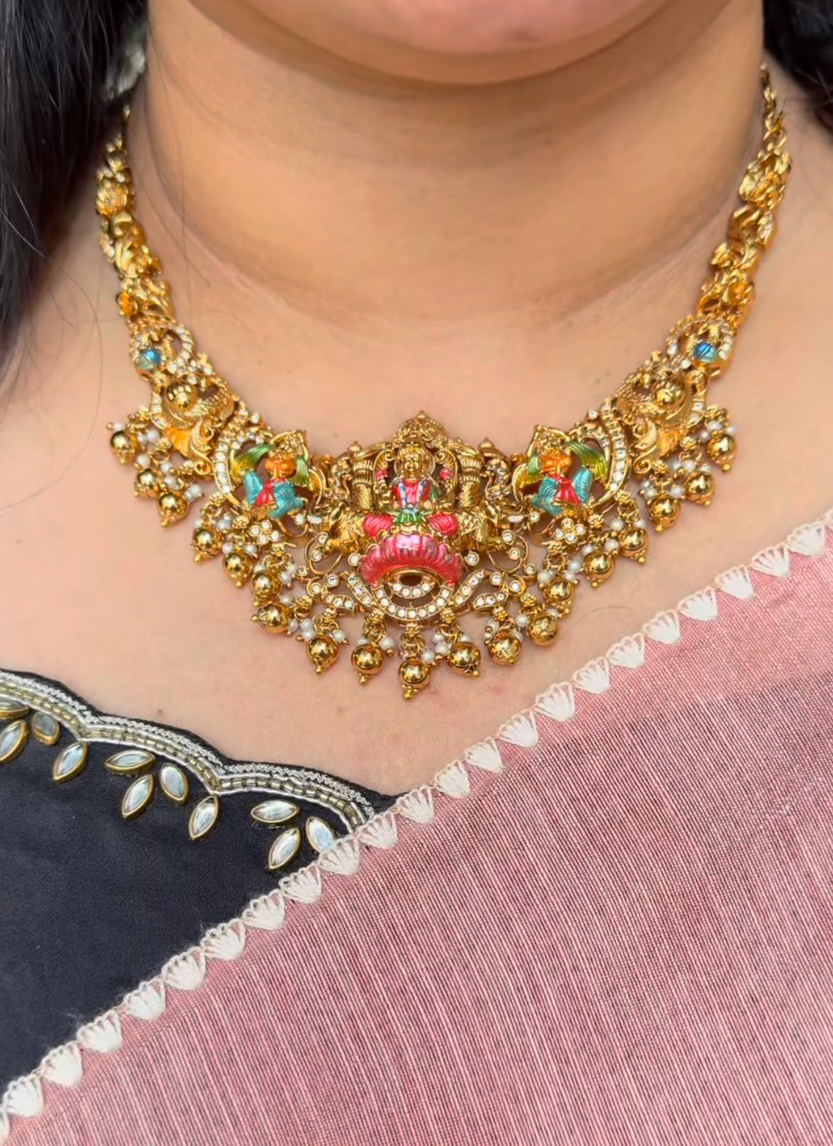 Beautiful meenakari necklace