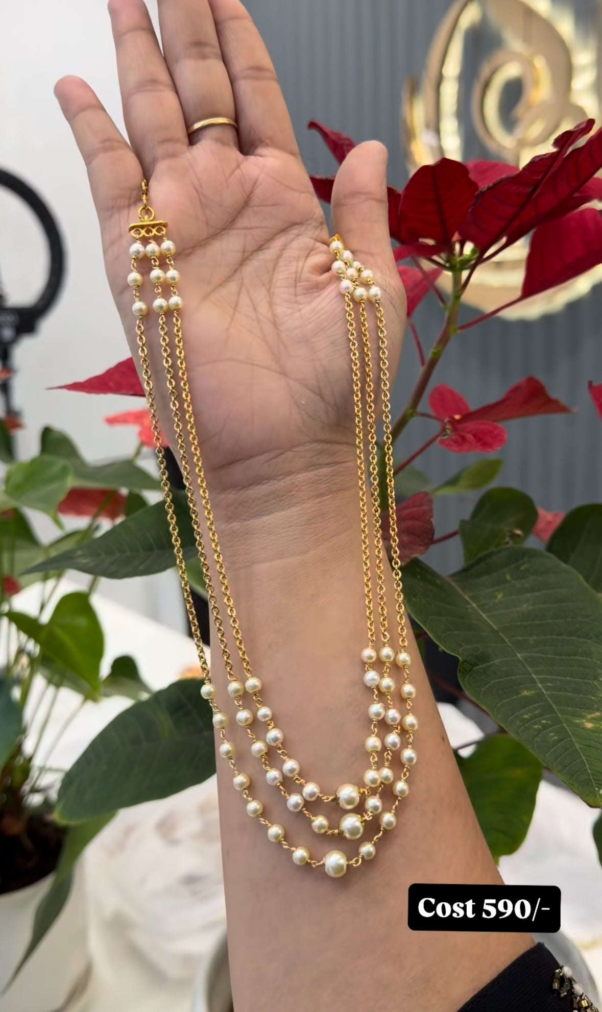 Beautiful customised chandraharam set (3 step )