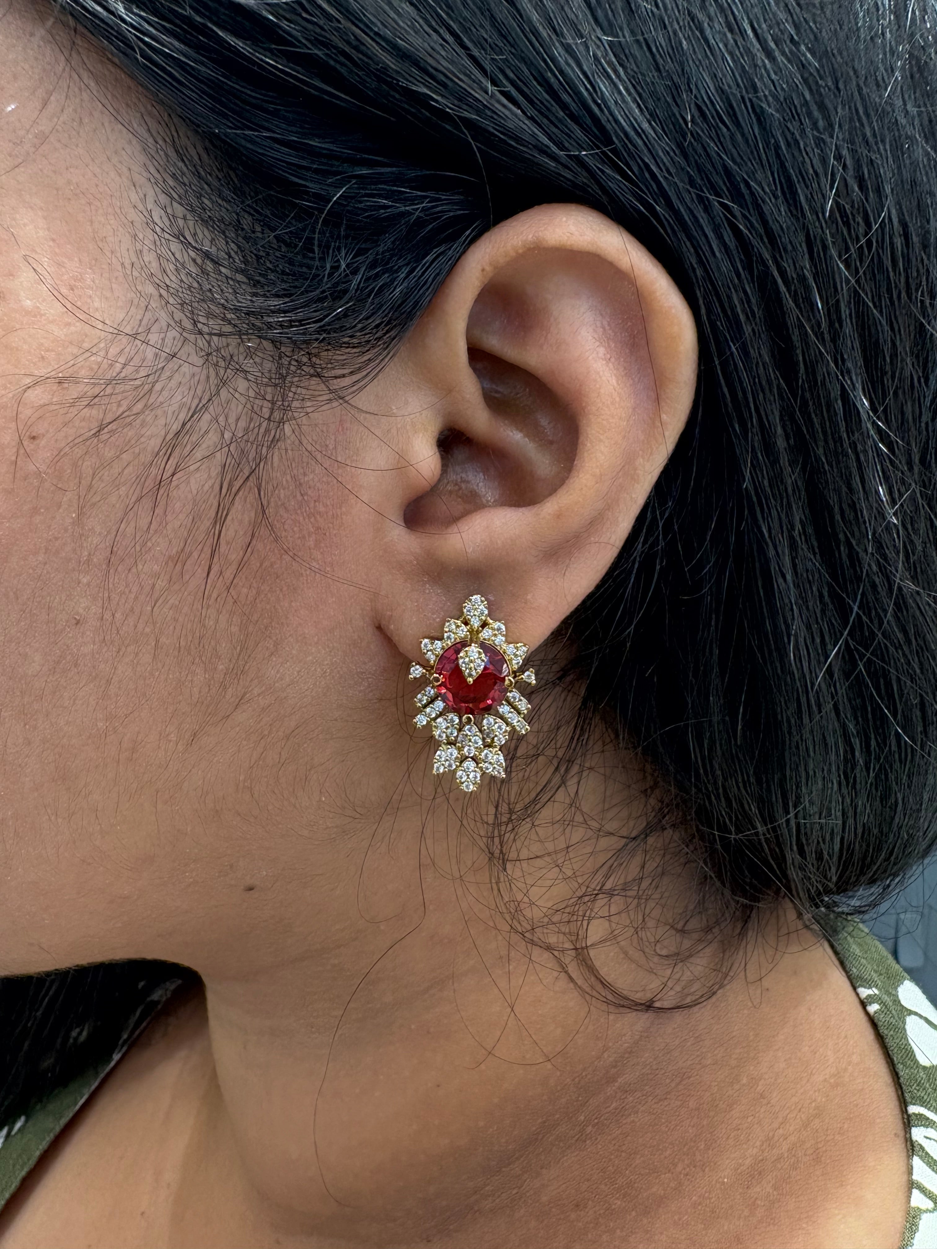 Beautiful ruby studs