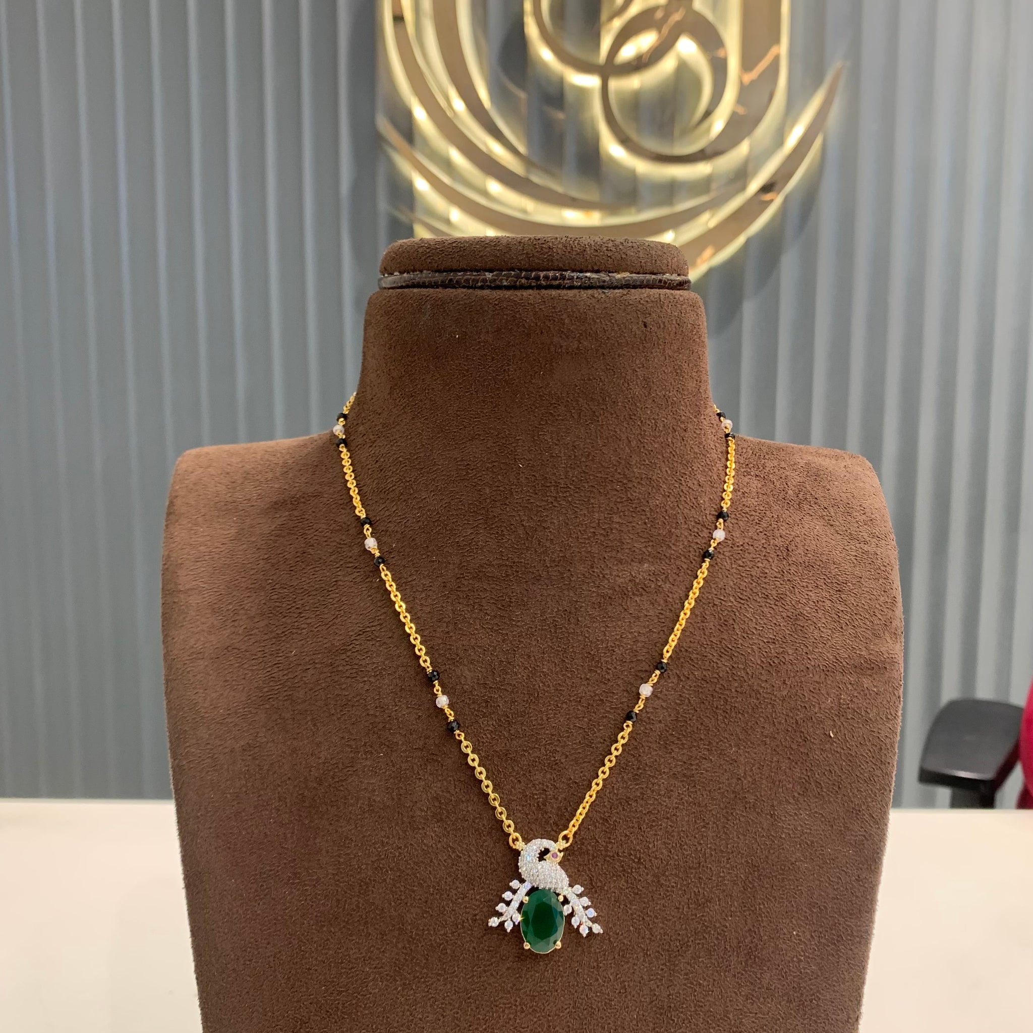 Gj Peacock Black beads