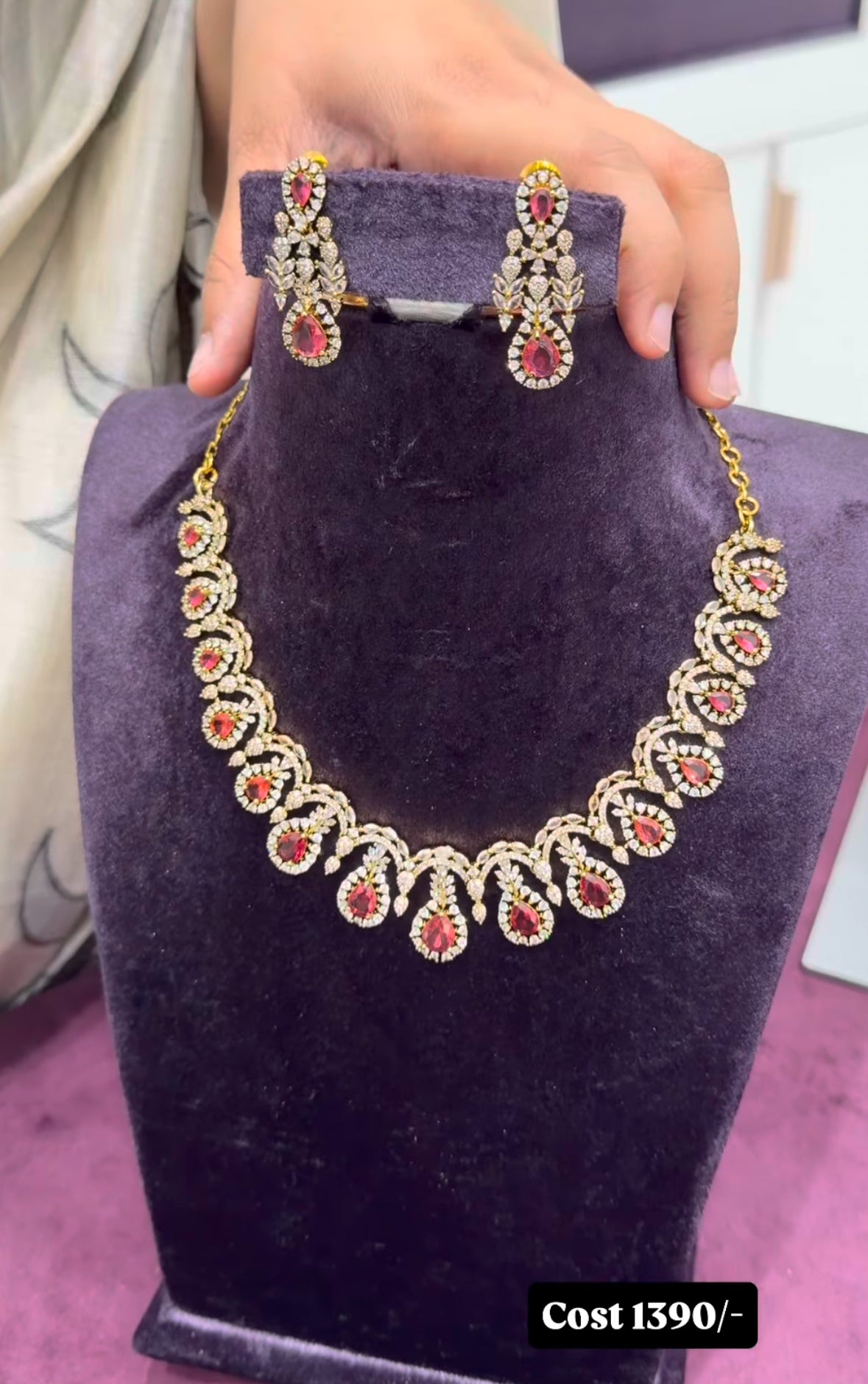 Beautiful red stone necklace