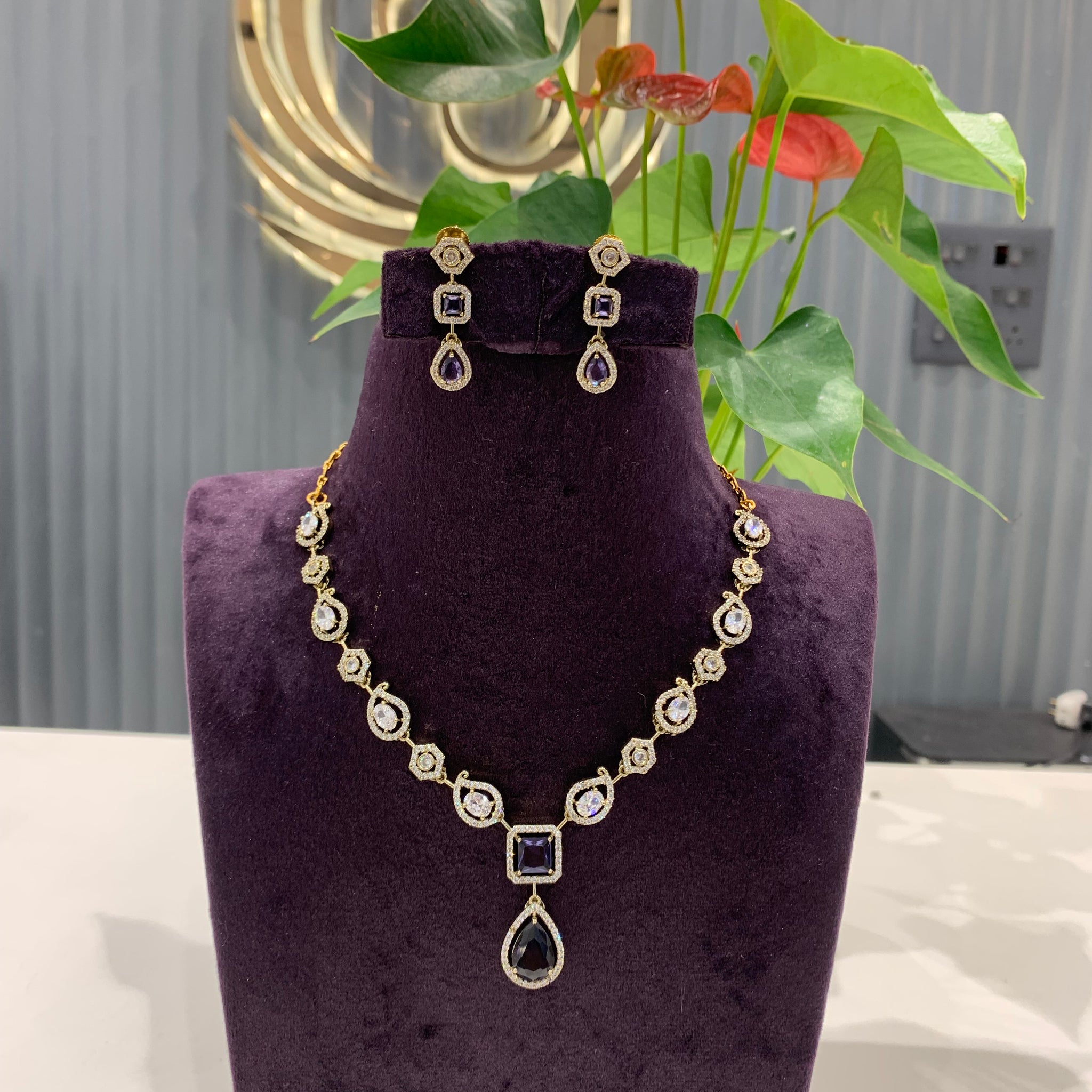 Beautiful purple colour necklace