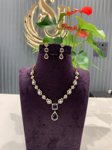 Beautiful purple colour necklace