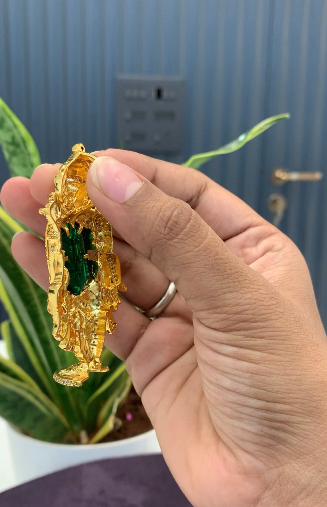 Beautiful Venkateswara locket with back hook
