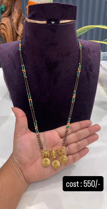 Beautiful Venkateswara swamy Pendent with Blackbeads