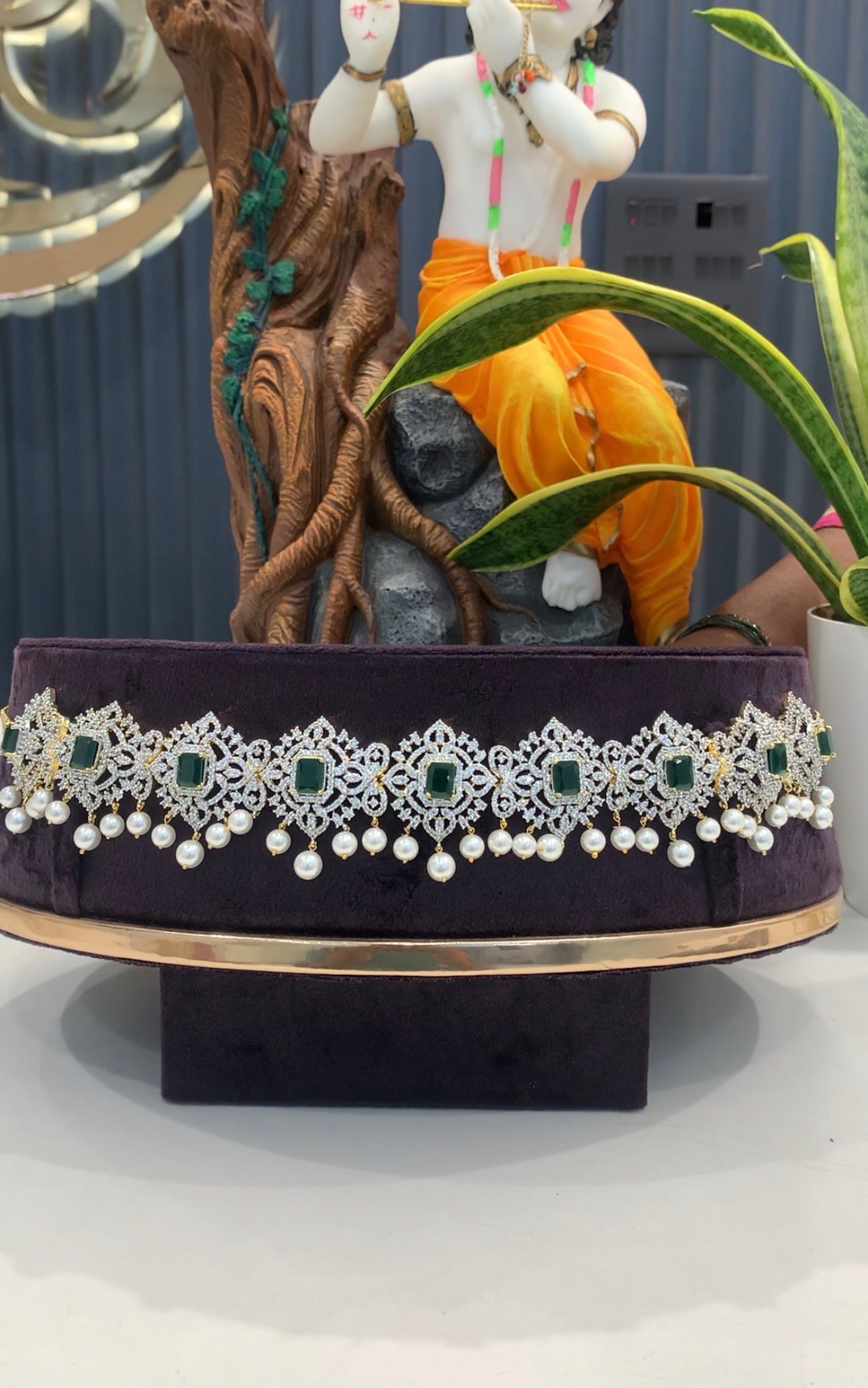 Beautiful GJ polish chain vaddanam