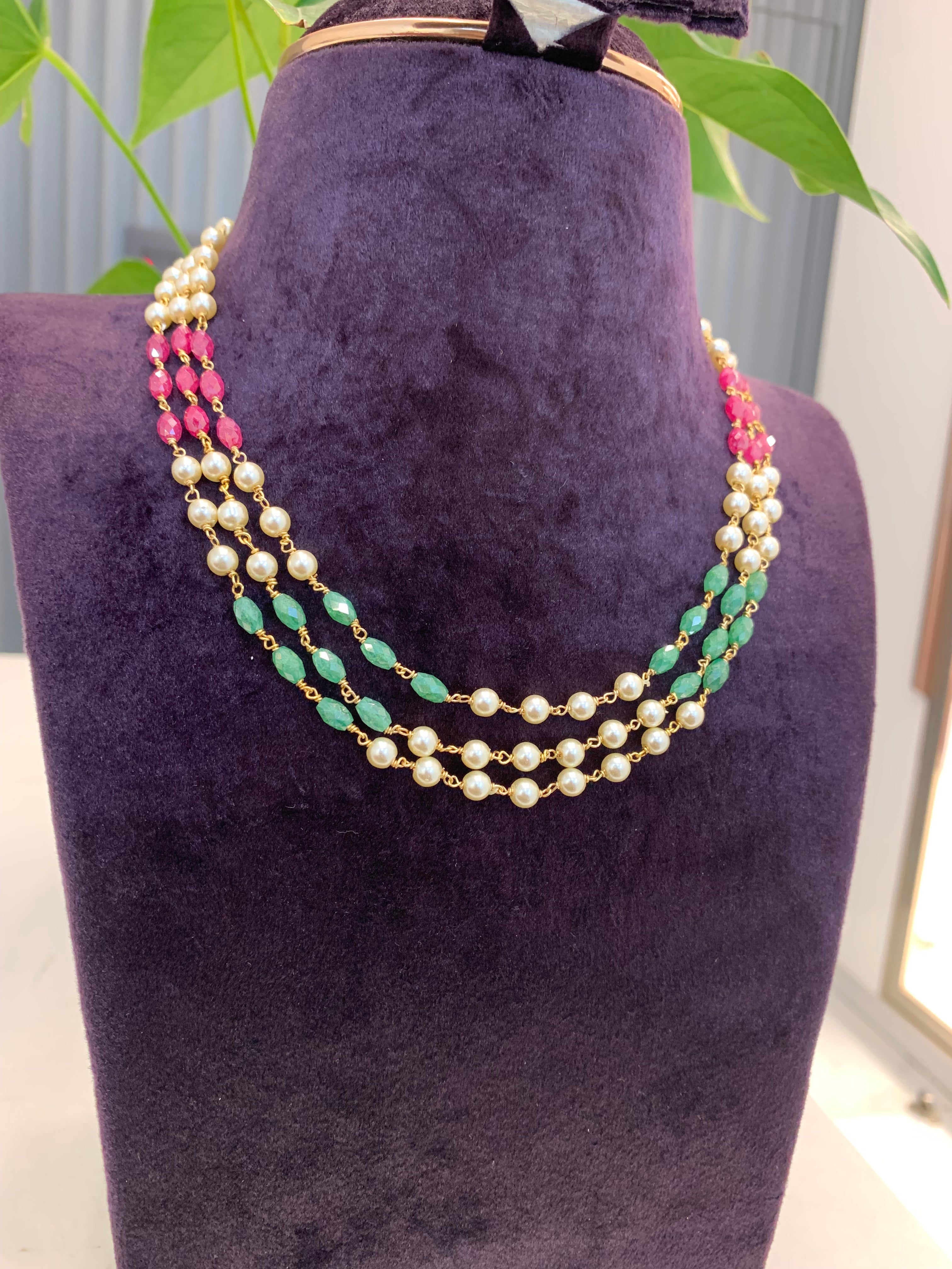 Beautiful 3 line premium beads set