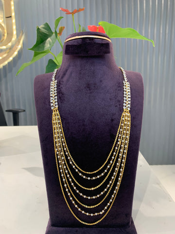 Beautiful Gj side locket with Chandraharam and pearl roll
