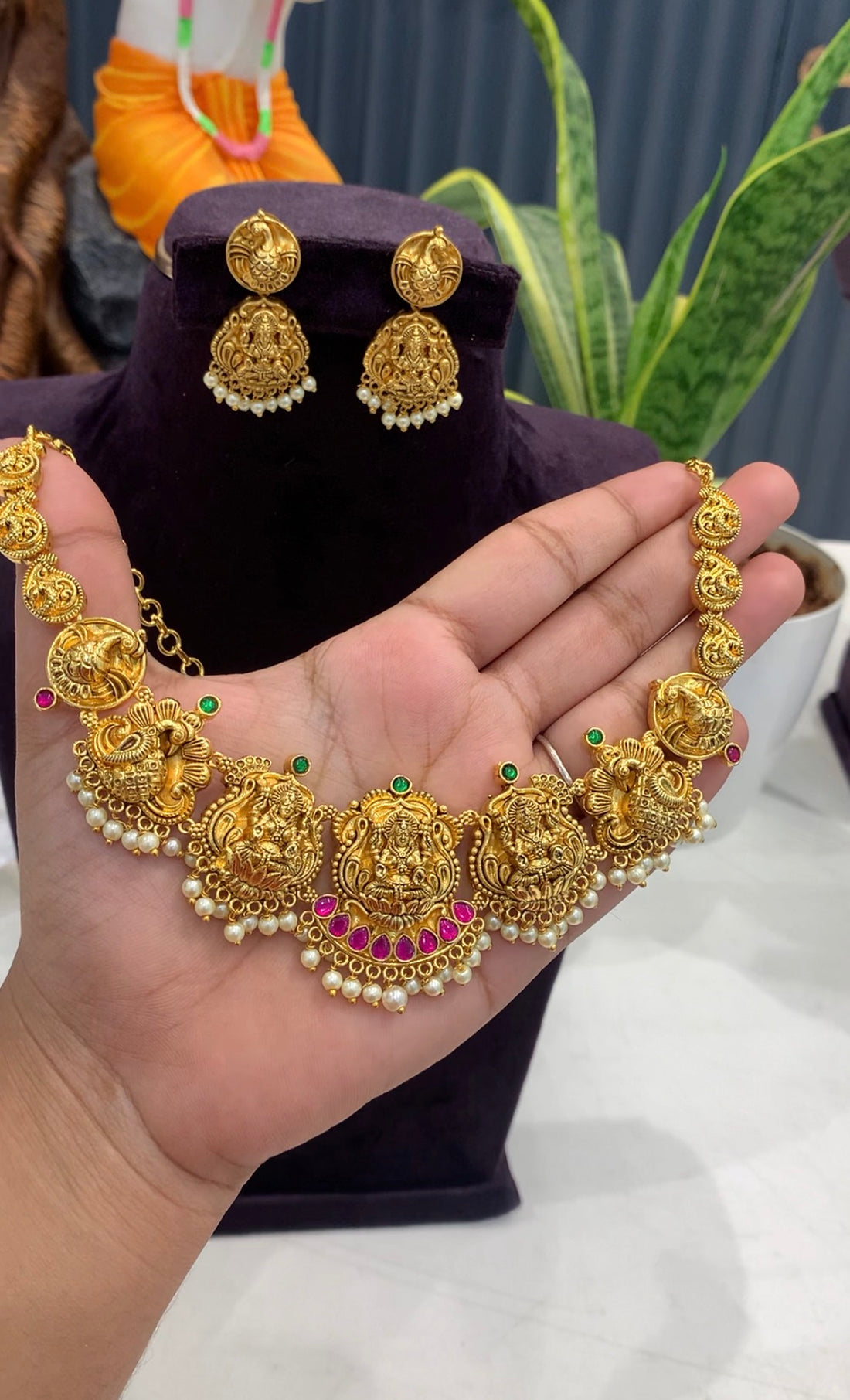 Beautiful customised nakshi necklace