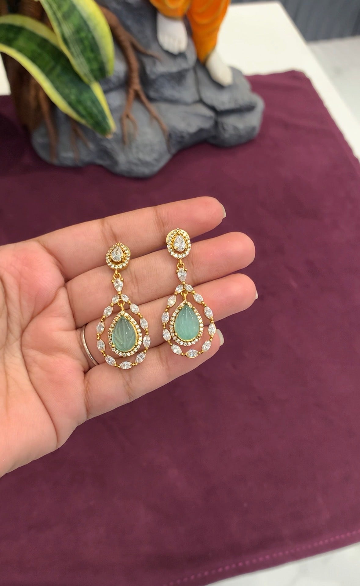 Beautiful party wear chandbali earrings