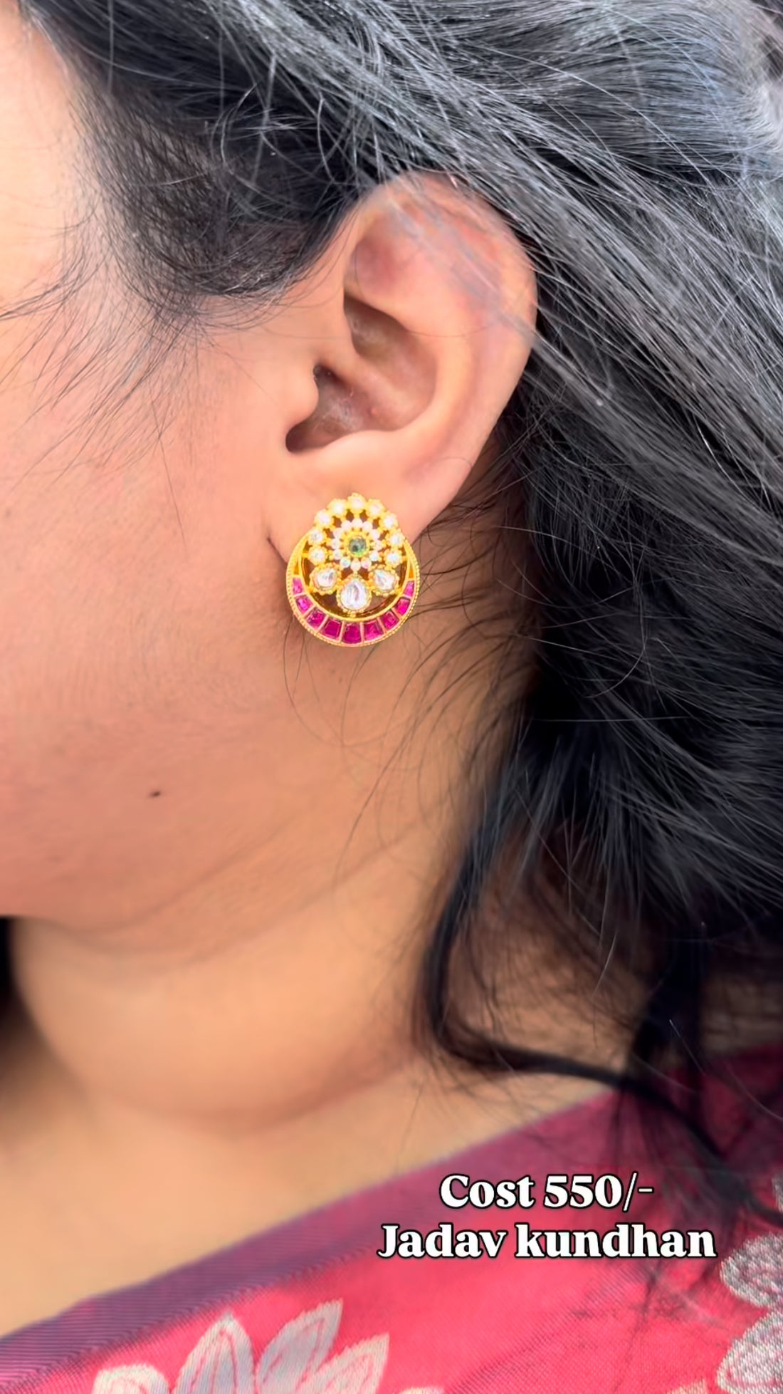 Beautiful jadav stone studs