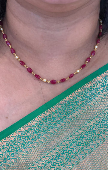 Beautiful 92.5 silver chain with cut beads (real beads )18inch grams calculated