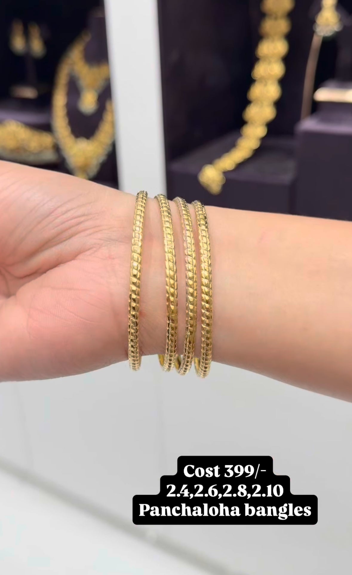 Beautiful panchaloha bangles set of 4
