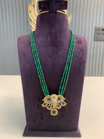 Elephant Locket with Green Danda