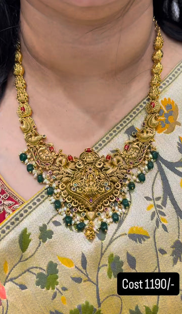 Beautiful Coral Nakshi Necklace