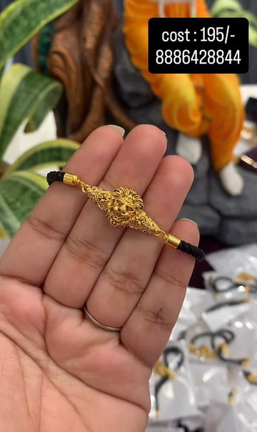 Beautiful adjustable black thread bracelet