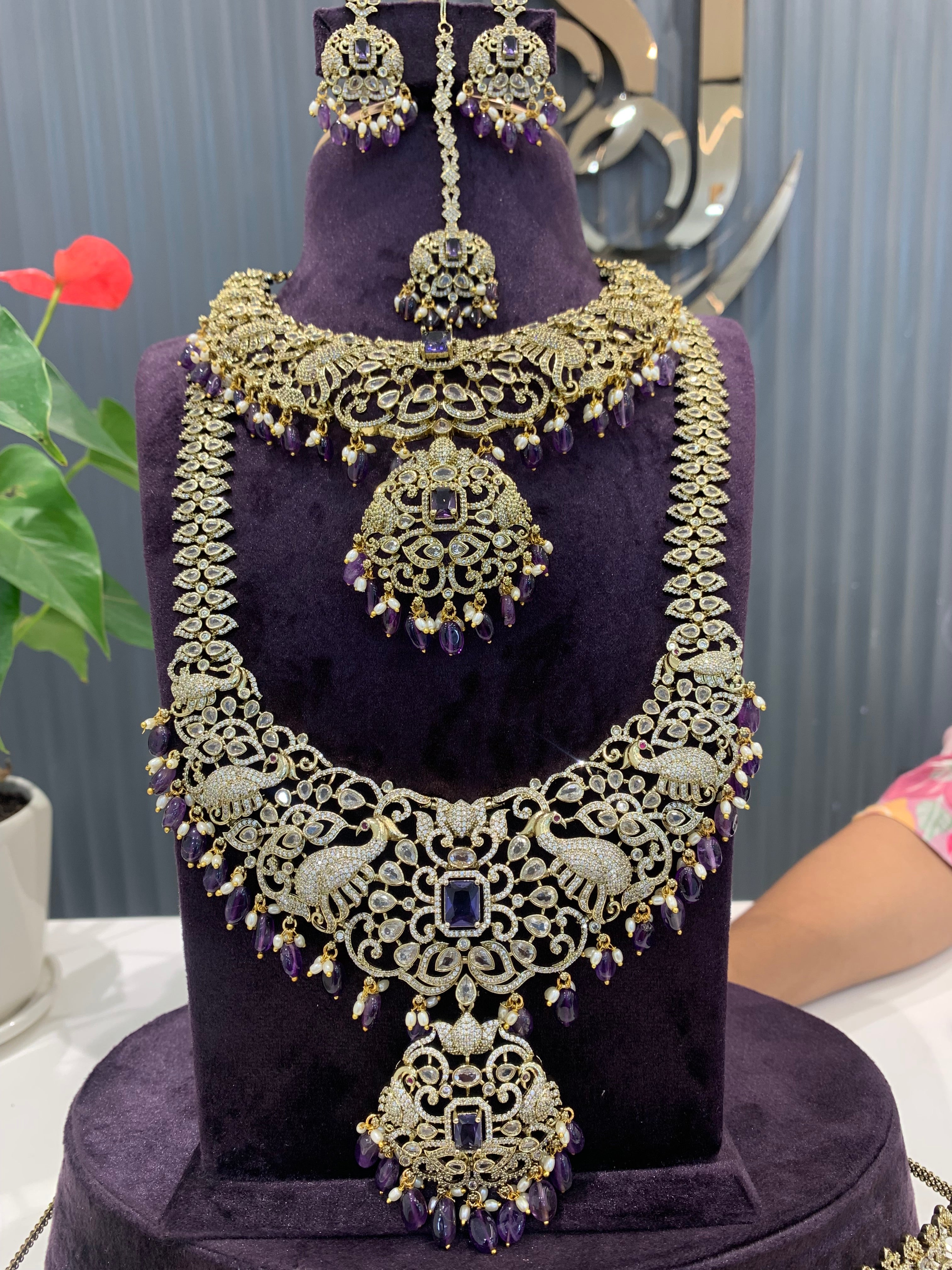 Beautiful  voilet stone combo set