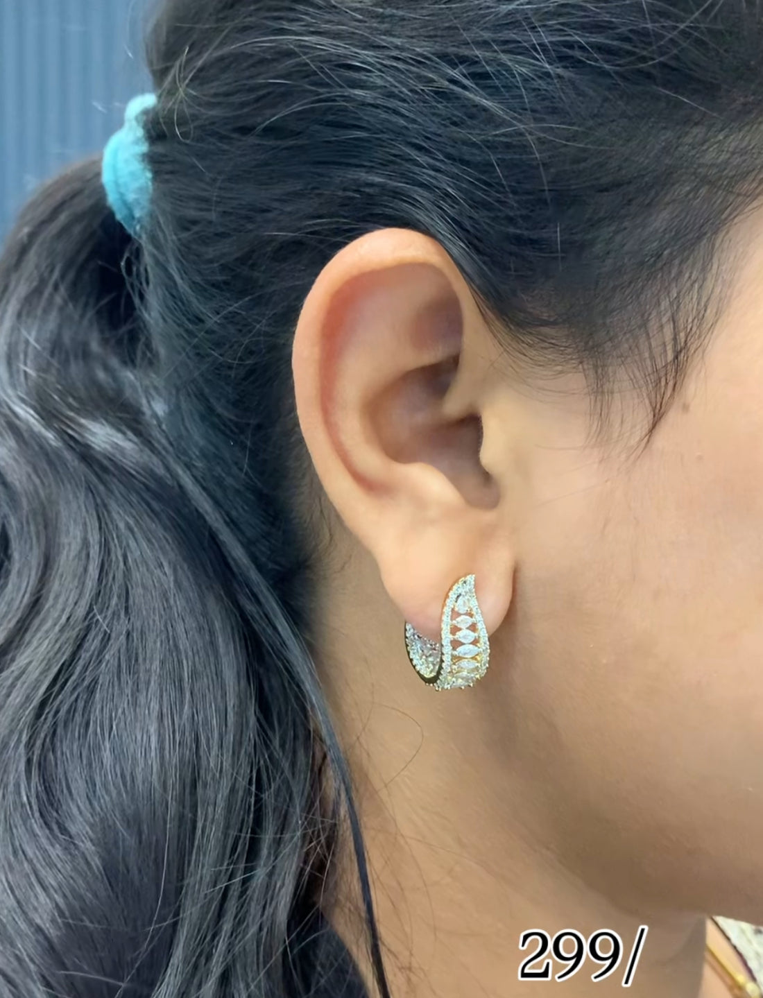 Beautiful diamond replica studs