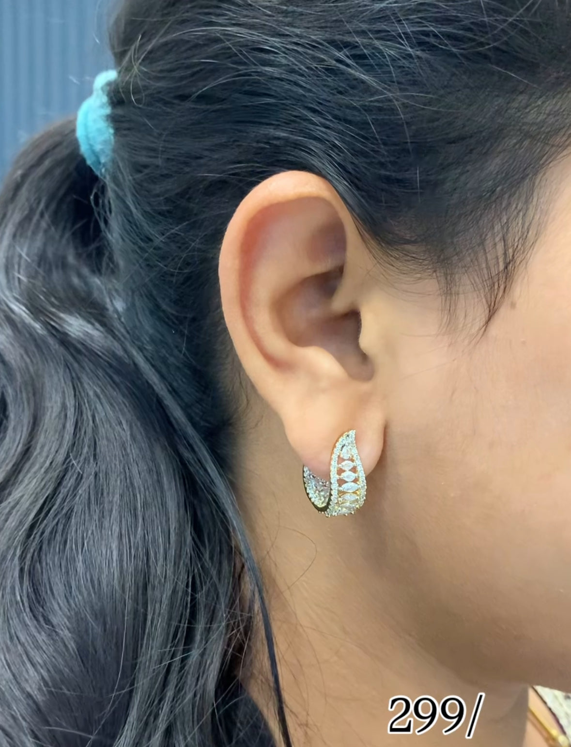 Beautiful diamond replica studs