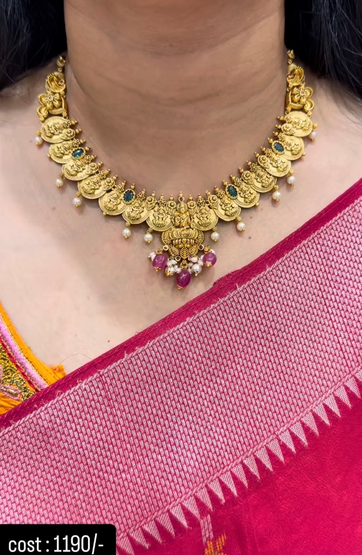 Beautiful Lakshmidevi Kasula Necklace