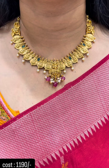 Beautiful Lakshmidevi Kasula Necklace