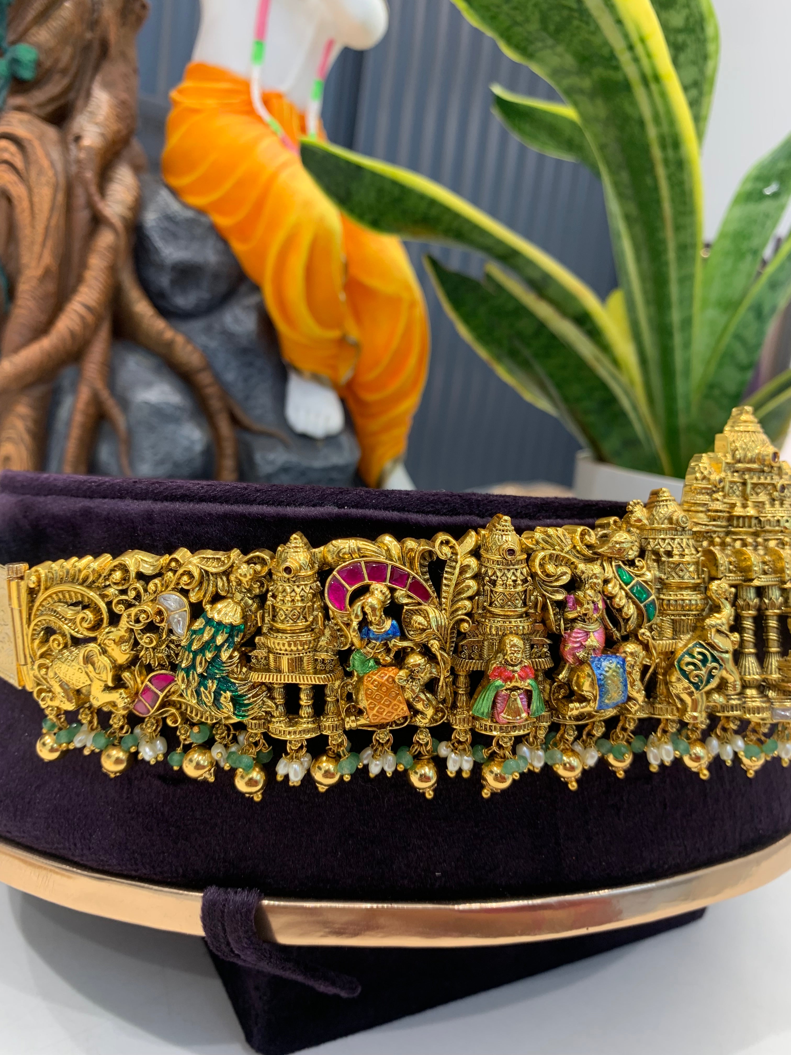 Beautiful meenakari 3D vaddanam