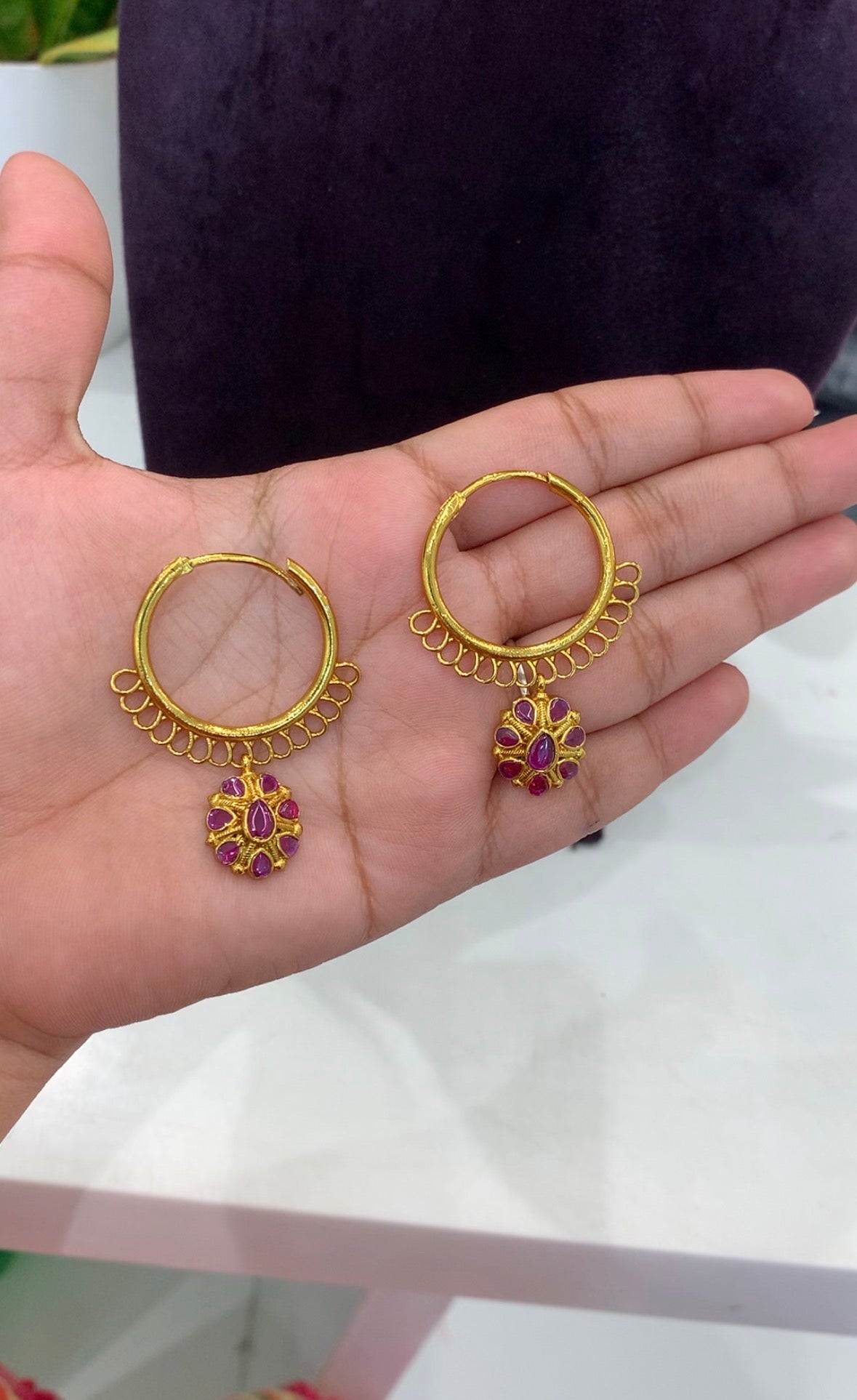 Beautiful stylish ring earrings
