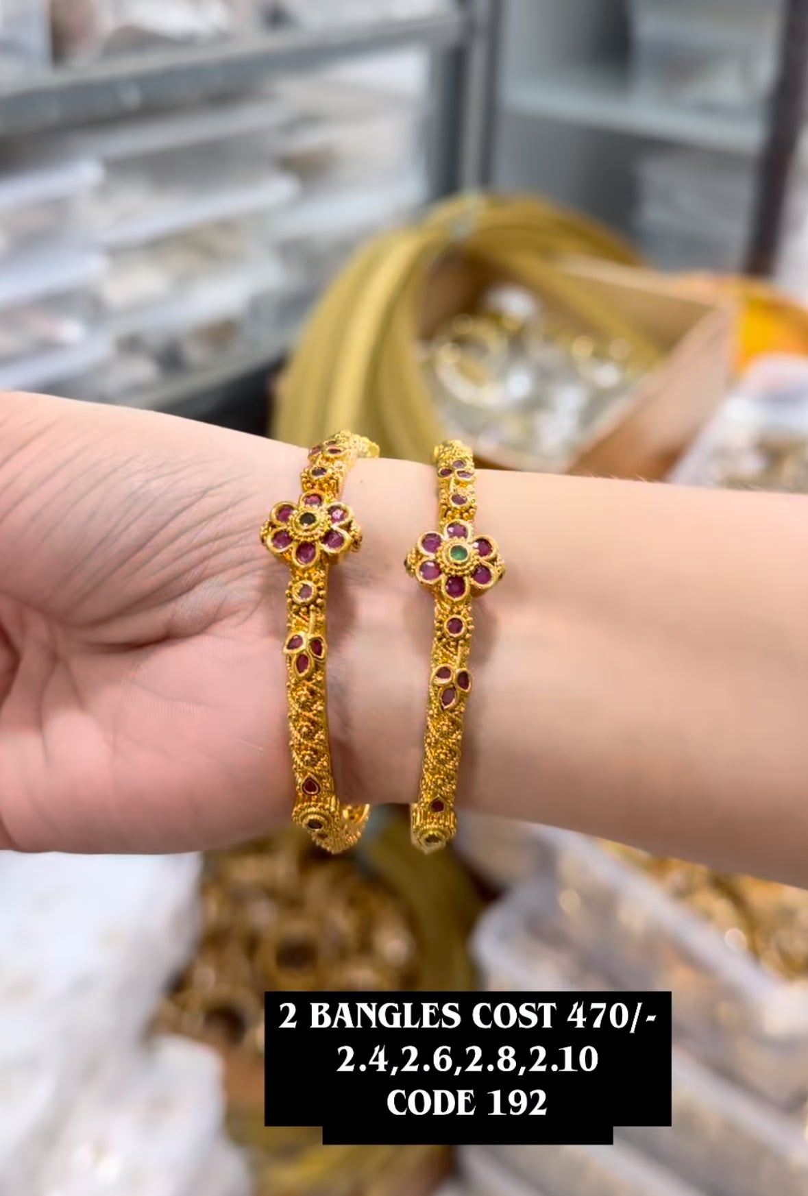 Beautiful gold replica bangles set of 2