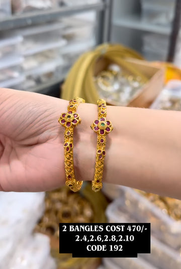 Beautiful gold replica bangles set of 2