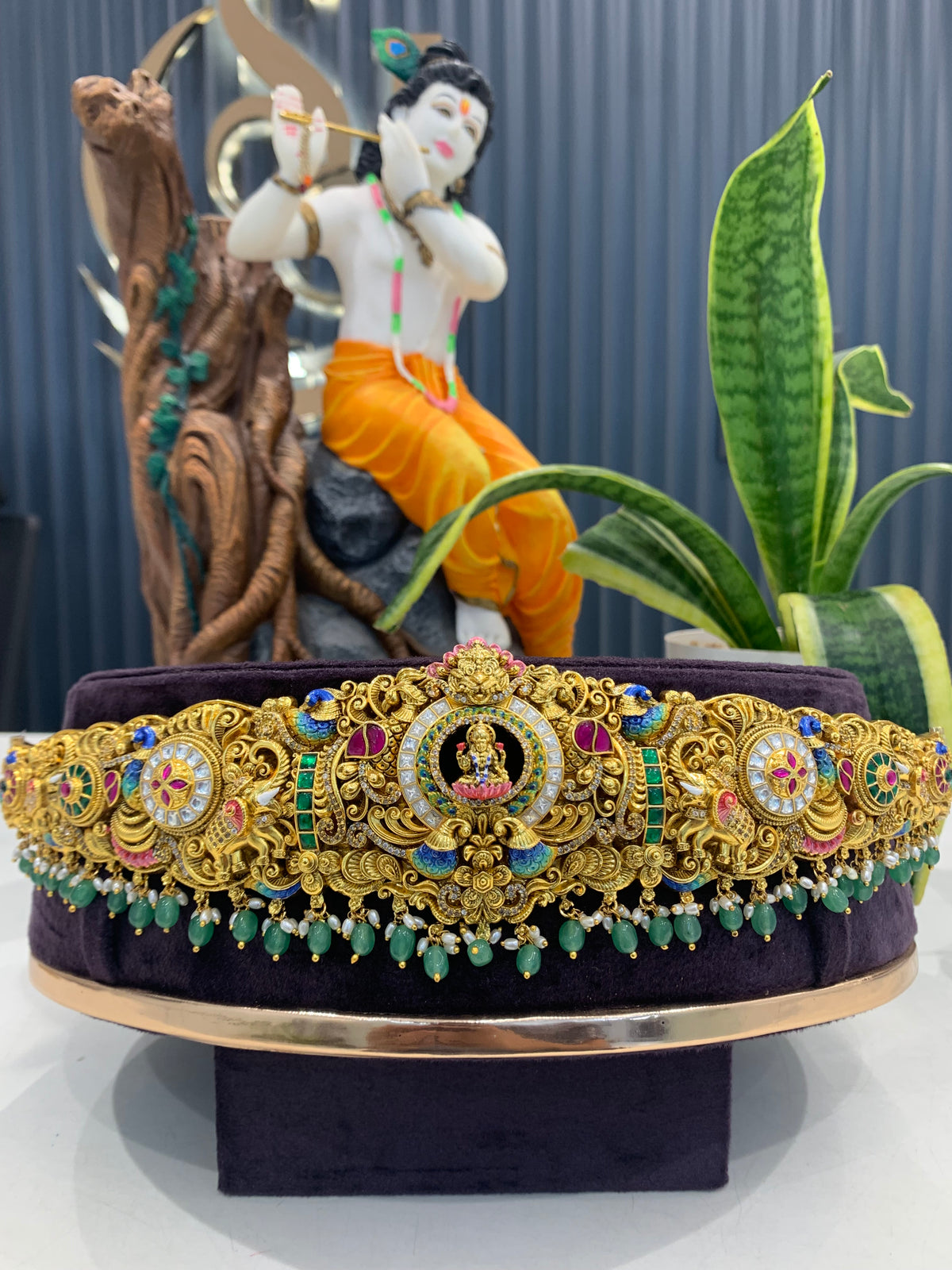 Beautiful Jadav Kundhan meenakari Adult Vaddanam