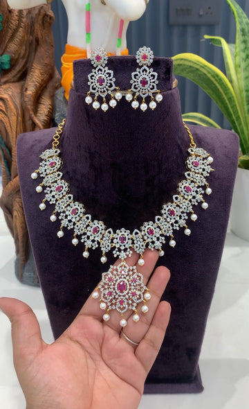 Beautiful ruby stone GJ polish necklace